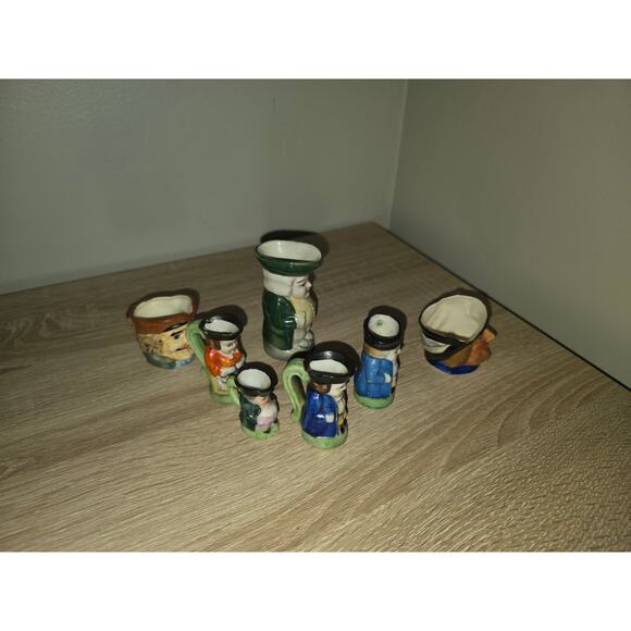 Mega Lot of 7 Toby Mugs From Japan & Occupied Japan Figurines - Picture 5 of 6